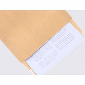 Sobre liderpapel bolsa fuelle kraft 229x324x30 mm solapa tira de silicona papel 120 gr caja de 50 unidades