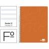 Cuaderno espiral liderpapel folio write tapa blanda 80h 60gr pauta 2,5 mm con margen color naranja - EW08