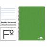 Cuaderno espiral liderpapel folio write tapa blanda 80h 60gr horizontal con margen color verde - EW07