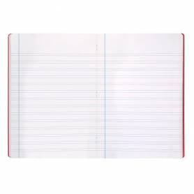 Libreta liderpapel 360 tapa de plastico a5 48 hojas 90g/m2 pauta 4 3,5mm con margen colores surtidos