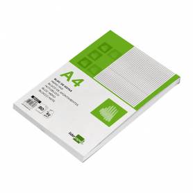 Bloc notas liderpapel cuadro 4mm a4 80 hojas 60g/m2 perforado