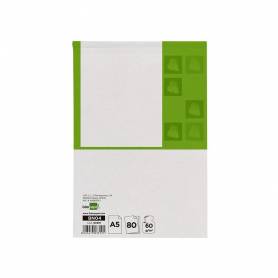 Bloc notas liderpapel liso a5 80 hojas 60g/m2 perforado