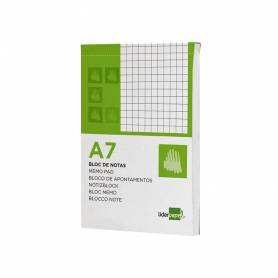 Bloc notas liderpapel cuadro 4mm a7 80 hojas 60g/m2 perforado