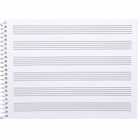 Bloc musica liderpapel pentagrama 3mm cuarto 20 hojas 100g/m2