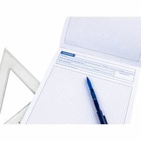 Bloc examenes liderpapel cuadro 4mm folio 40 hojas 60g/m2