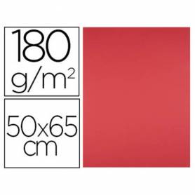 Cartulina liderpapel 50x65 cm 180g/m2 rojo paquete de 25 hojas