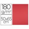 Cartulina liderpapel 50x65 cm 180g/m2 rojo paquete de 25 - CX67