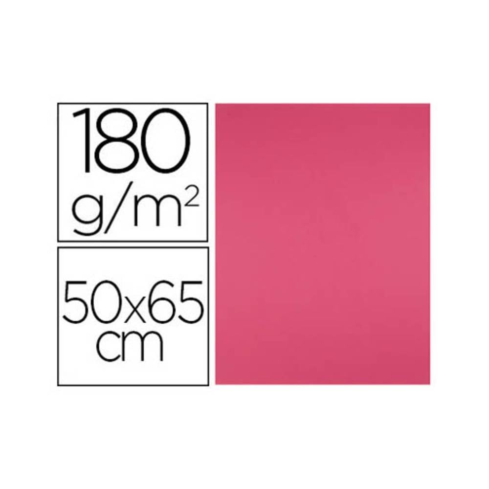 Cartulina liderpapel 50x65 cm 180g/m2 fucsia paquete de 25 hojas