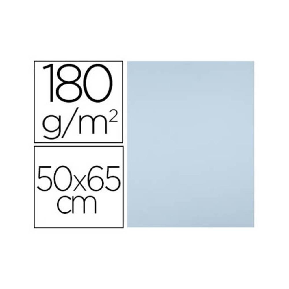 Cartulina liderpapel 50x65 cm 180g/m2 azul paquete de 25 hojas