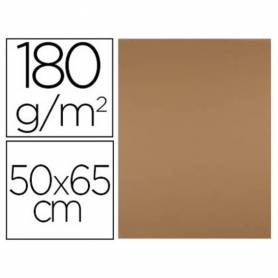 Cartulina liderpapel 50x65 cm 180 gr marron escolar unidad