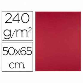 Cartulina liderpapel 50x65 cm 240g/m2 rojo navidad paquete de 25 hojas