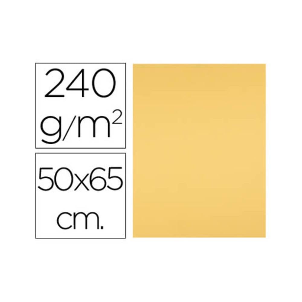 Cartulina liderpapel 50x65 cm 240g/m2 oro paquete de 25 hojas