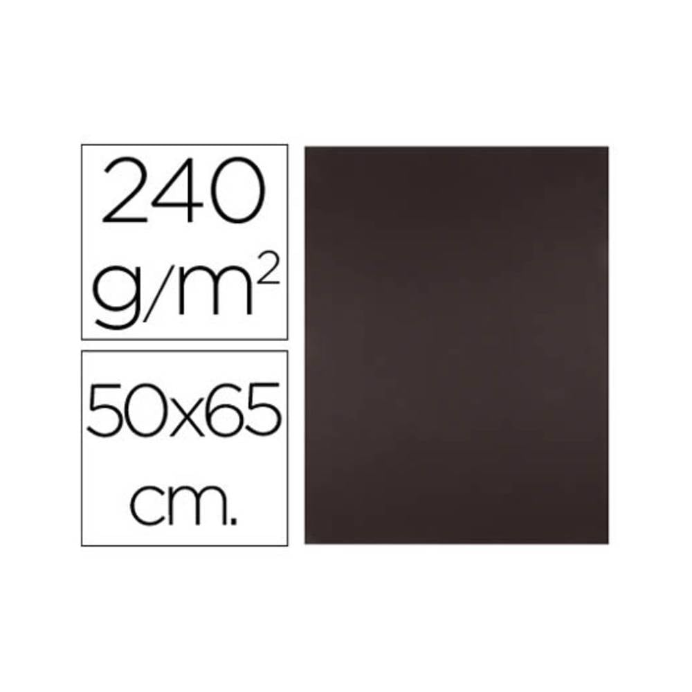 Cartulina liderpapel 50x65 cm 240g/m2 marron paquete de 25 hojas