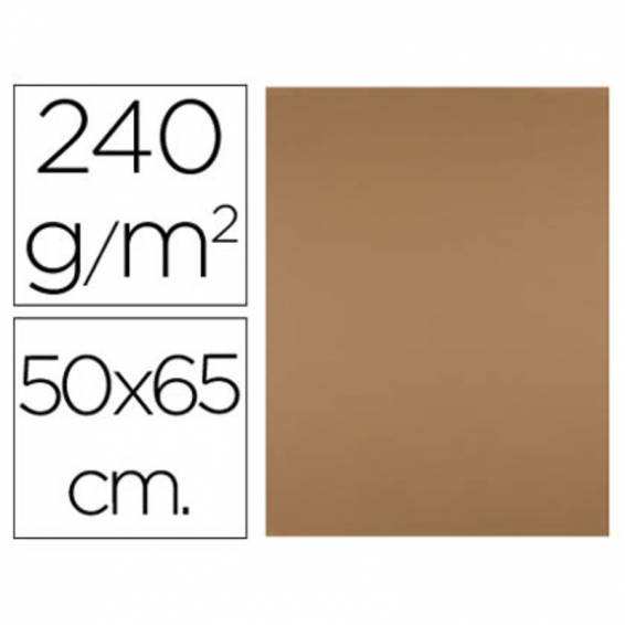 Cartulina liderpapel 50x65 cm 240g/m2 marron escolar paquete de 25 hojas