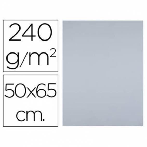 Cartulina liderpapel 50x65 cm 240g/m2 gris paquete de 25 hojas