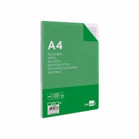 Recambio liderpapel a4 100 hojas 60g/m2 rayado nº 46 4 taladros