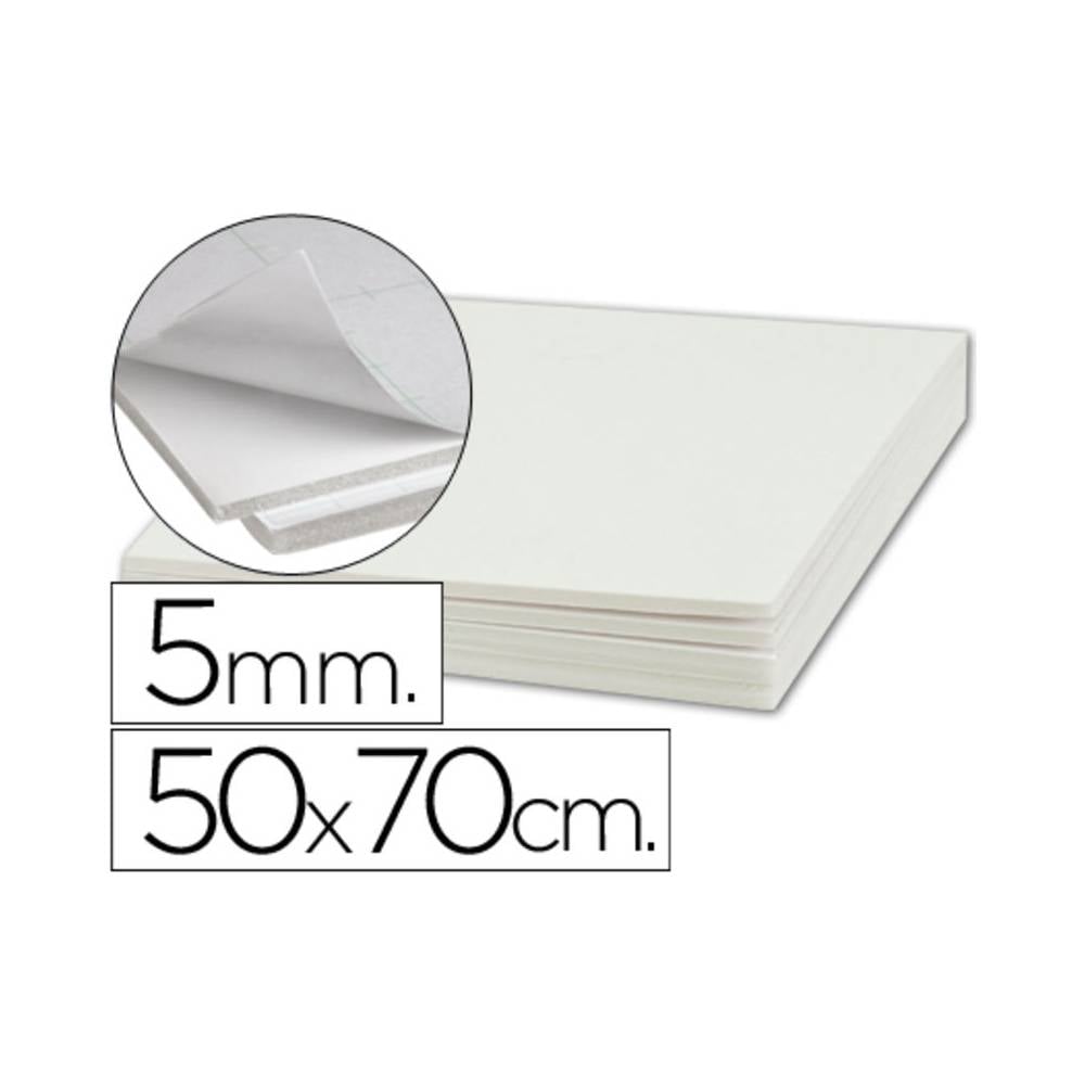 Carton pluma liderpapel blanco adhesivo 1 cara 50x70 cm espesor 5 mm