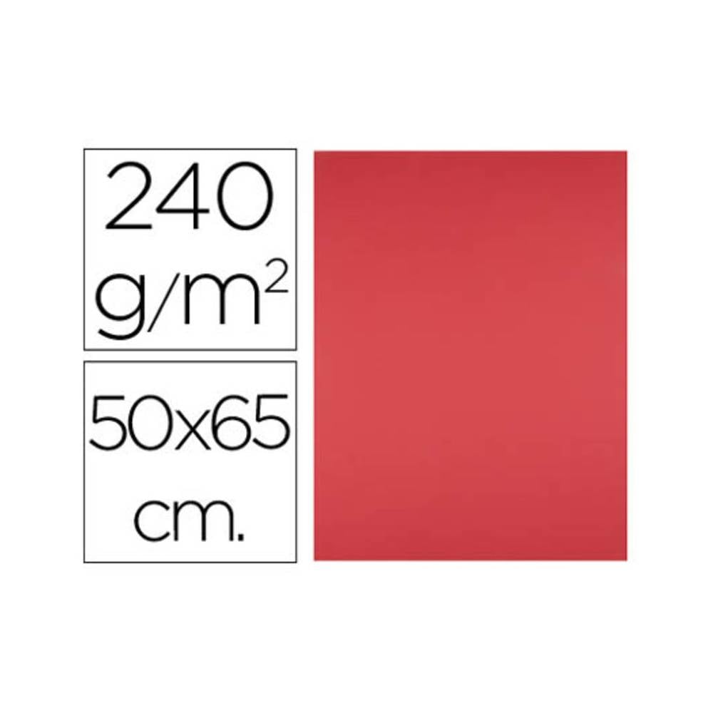 Cartulina liderpapel 50x65 cm 240g/m2 rojo