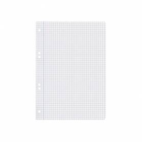 Recambio liderpapel cuarto 100 hojas 60g/m2 cuadro 6mm con margen 6 taladros