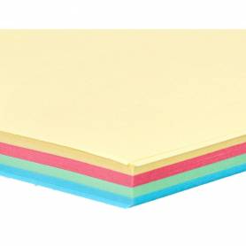 Papel color liderpapel a4 80gr 4 colores surtidos paquete de 100 hojas