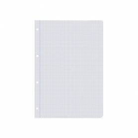 Recambio liderpapel a4 100 hojas 60g/m2 cuadro 3 mm con margen 4 taladros