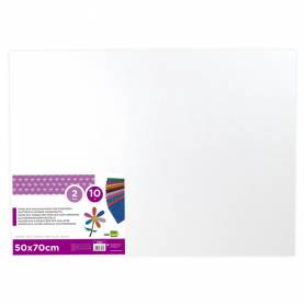 Goma eva con purpurina liderpapel 50x70cm 60g/ m2 espesor 2mm blanco