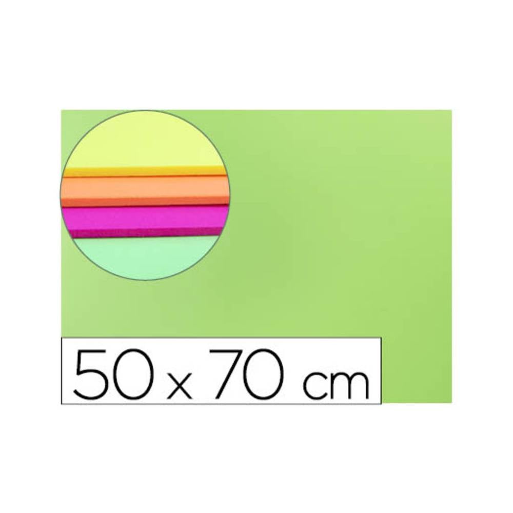 Goma eva liderpapel 50x70cm 60g/m2 espesor 2mm fluor verde