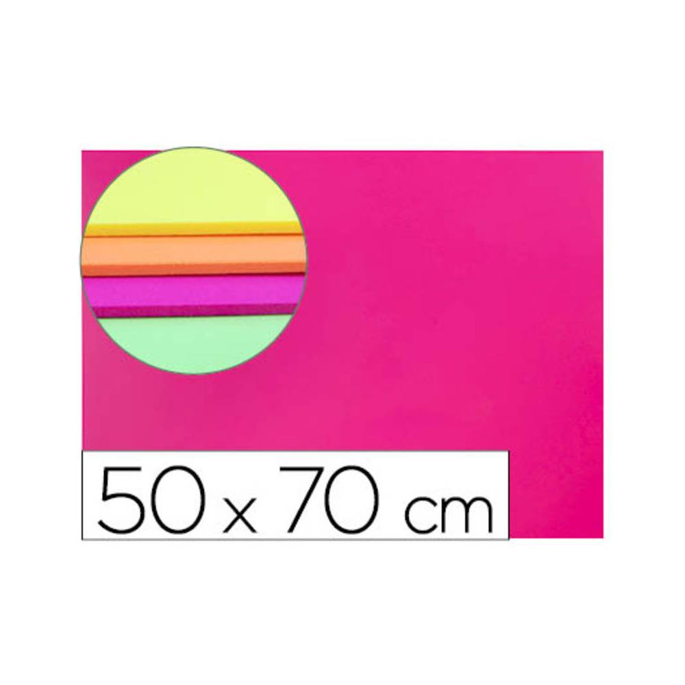 Goma eva liderpapel 50x70cm 60g/m2 espesor 2mm fluor rosa