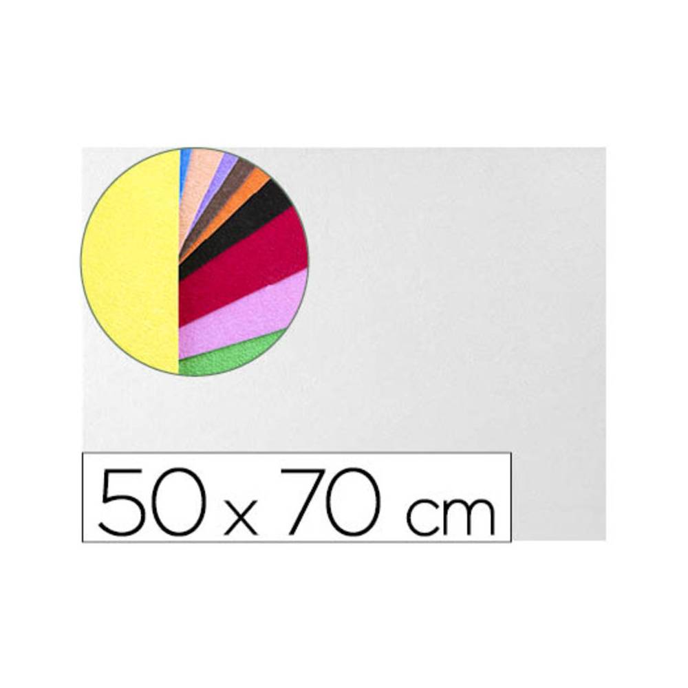 Goma eva liderpapel 50x70cm 60g/m2 espesor 2mm textura toalla blanco