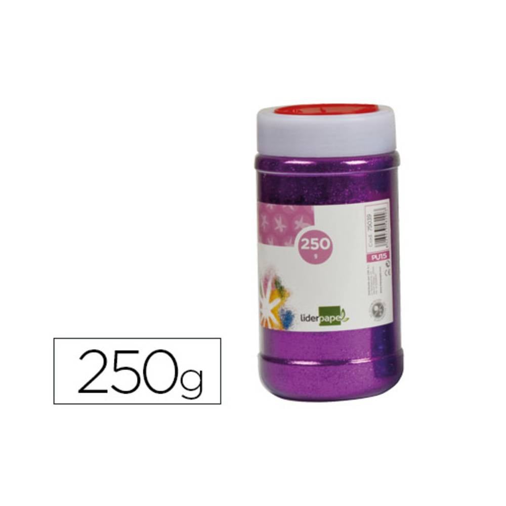 Purpurina liderpapel fantasia color violeta metalizado bote de 250 gr