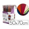 Papel celofan liderpapel 50x70 expositor 56 bolsas de 5 hojas 8 colores surtidos - CL11