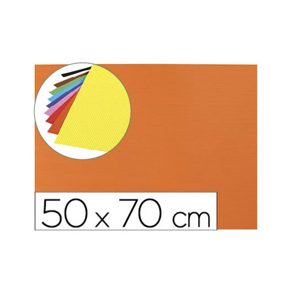 Goma eva ondulada liderpapel 50x70cm 2,2mm de espesor naranja