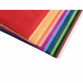 Papel seda liderpapel 12 colores surtidos 17g/m2 rollo de 24 hojas 50x75cm