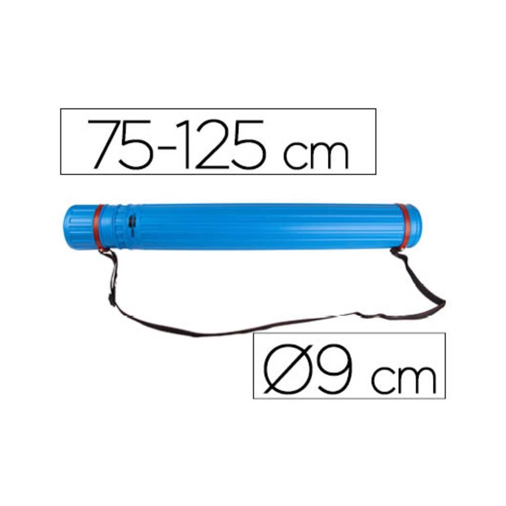 Portaplanos plastico liderpapel diametro 9 cm extensible hasta 125 cm azul