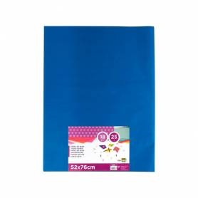 Papel seda liderpapel azul 52x76 cm 18 gr paquete de 25 hojas