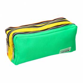 Bolso escolar liderpapel portatodo rectangular 3 bolsillos tricolor 195x70x80 mm