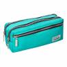 Bolso escolar liderpapel portatodo rectangular 3 bolsillos celeste 210x80x85 mm - PX06