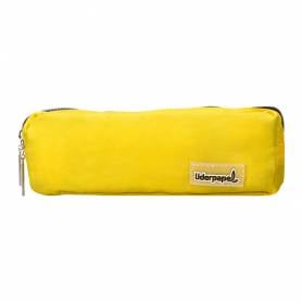 Bolso escolar liderpapel portatodo rectangular 3 bolsillos amarillo pastel 185x80x70 mm