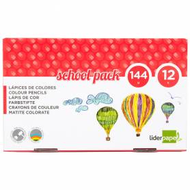 Lapices de colores liderpapel school pack de 144 unidades 12 colores x 12 unidades