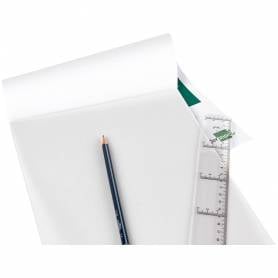 Bloc papel vegetal liderpapel encolado 297x420mm 50 hojas 90 g/m2