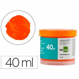 Tempera liderpapel escolar 40 ml naranja