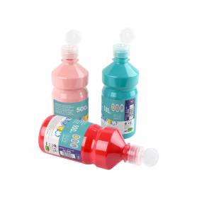 Tempera liquida liderpapel escolar 500 ml azul