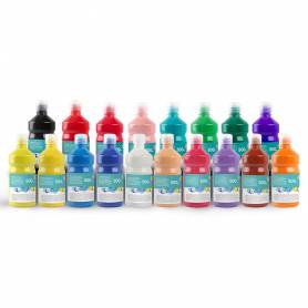 Tempera liquida liderpapel escolar 500 ml azul