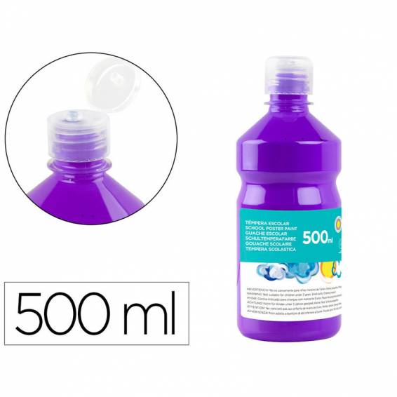 Tempera liquida liderpapel escolar 500 ml violeta