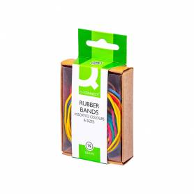 Gomillas elasticas colores q-connect caja de 15 gr