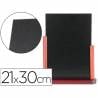 Pizarra negra liderpapel doble cara de madera con superficie para rotuladores tipo tiza 21x30cm - PZ01