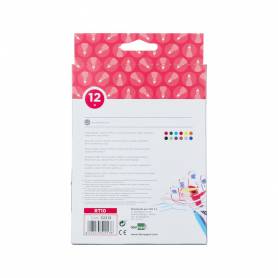 Rotulador liderpapel duo doble punta fina y gruesa caja de 12 unidades colores surtidos