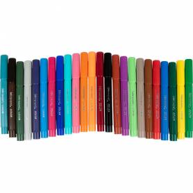 Rotulador liderpapel jumbo caja de 24 unidades colores surtidos