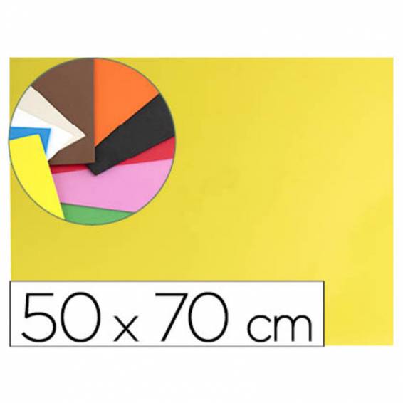 Goma eva liderpapel 50x70cm 60g/m2 espesor 1.5mm amarillo