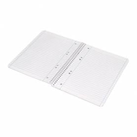 Cuaderno espiral liderpapel a5 micro smart tapa blanda 80h60gr horizontal 7mm doble margen 6 taladros colores